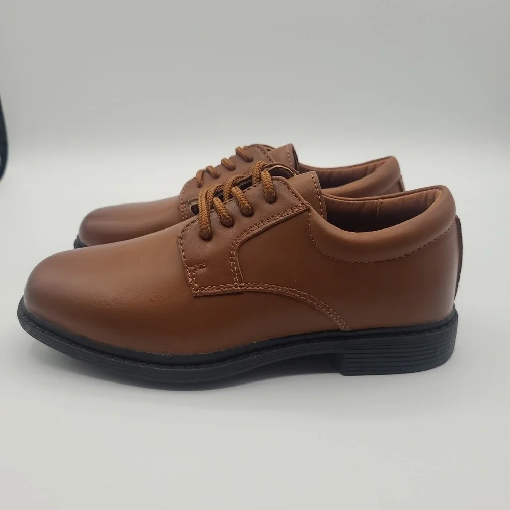 Stacy Adams Boys Dunbar 41179-221 Brown‎ Leather Brown Dress Shoes Size 11 M